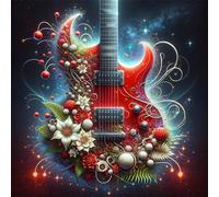 Puzzle 70 pièces,Guitare Starry Sky Flowers Puzzle Adulte,Divertissement créatif,Puzzles Classiques pour Adultes et Enfants à partir de 14 Ans,Décoration Murale Artistique