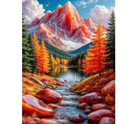 Puzzle 70 pièces Montagnes Rivières Pierres Puzzles pour Adultes Jeux d'activités Familiales,Puzzle à Faire Soi-même pour Décoration Murale de la Maison