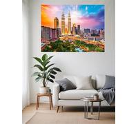 Puzzle 70 pièces Paysage Urbain de Dubaï Puzzles pour Adultes Jeux d'activités Familiales,Puzzle à Faire Soi-même pour Décoration Murale de la Maison