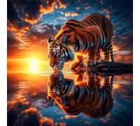 Puzzle 70 pièces,Tigre de mer au Coucher du Soleil Puzzle Adulte,Divertissement créatif,Puzzles Classiques pour Adultes et Enfants à partir de 14 Ans,Décoration Murale Artistique