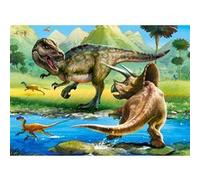 Puzzle 70 pièces : Tyrannosaure contre Tricératops Castorland G
