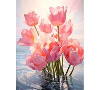 Puzzle 700 Pièces Adulte, Fleur de Tulipe Rose 52 x 38 cm Jeu Classique Puzzles pour Adultes Jouet Éducatif, Puzzle pour Adulte 700 Pieces, Jeu Difficile pour Les activités