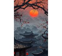 Puzzle 700 Pièces Adultes Arbre Lune 52 x 38 cm, Jeux éducatif, Divertissement Créatif, Puzzle Classique, Jeu Difficile Puzzles 700 Pièces