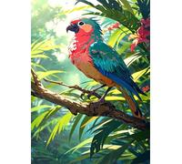 Puzzle 700 Pièces Adultes Arbre Perroquets Puzzle Difficile et Stimulant Jeux éducatif Puzzles Classiques Puzzles 700 Pièces Adultes Cadeau Stimulant 52 x 38 cm