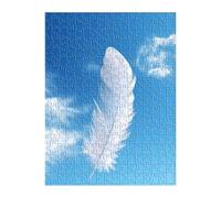 Puzzle 700 Pièces Adultes Bleu Ciel Plume 52x38 cm Jeu Éducatif Impossible Difficile comme Cadeau et Décoration Murale Puzzle Adulte 700 Pieces