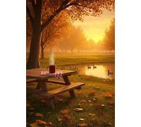 Puzzle 700 Pieces Adultes Canards du Parc, 52x38cm Jigsaw Puzzles Classiques, Puzzle Adulte 700 pièces Café, Jeu Éducatif et Défi de Concentration, Idée Cadeau Anniversaire