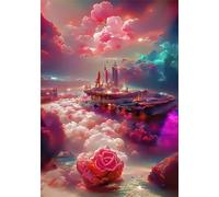Puzzle 700 Pièces Adultes Château Fantastique 52 x 38 cm, Jeux éducatif, Divertissement Créatif, Puzzle Classique, Jeu Difficile Puzzles 700 Pièces