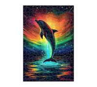 Puzzle 700 Pièces Adultes Ciel Étoilé Dauphins 52x38 cm Jeu Éducatif Impossible Difficile comme Cadeau et Décoration Murale Puzzle Adulte 700 Pieces