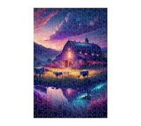 Puzzle 700 Pièces Adultes Ferme Animaux 52x38 cm Jeu Éducatif Jeu de Création et Logique Concentration, Cadeau Garcon et Fille, Puzzle Adulte 700 Pièces