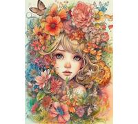 Puzzle 700 Pièces Adultes Fille Fleurs Papillons 52 x 38 cm, Jeux éducatif, Divertissement Créatif, Puzzle Classique, Jeu Difficile Puzzles 700 Pièces