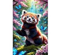Puzzle 700 Pièces Adultes Fleur Petit Panda Papillon Puzzle Difficile et Stimulant Jeux éducatif Puzzles Classiques Puzzles 700 Pièces Adultes Cadeau Stimulant 52 x 38 cm