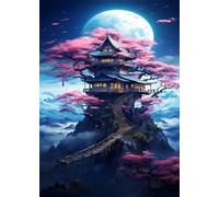 Puzzle 700 Pièces Adultes Paysage Tour Lune 52 x 38 cm Puzzles pour Adultes Activité Ludique et Créative Développe la Patience et la Dextérité Puzzle Adulte 700 Pièces