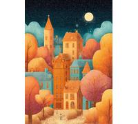 Puzzle 700 Pièces Adultes Paysage Urbain Automne, 700 pièces Puzzles pour Adultes Jeu éducatif Jouets Défi, Décoration de la Maison, Cadeaux de Vacances