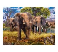 Puzzle 700 pièces,Animaux éléphants d'Afrique Puzzl pour Adultes, Puzzles pour Adultes Jeu éducatif Défi Jouet, Jeu d'adresse pour Toute la Famille, Puzzle pour Adulte Enfants