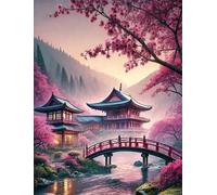 Puzzle 700 pièces Jardin Rose du Japon Puzzles pour Adultes Jeux d'activités Familiales,Puzzle à Faire Soi-même pour Décoration Murale de la Maison
