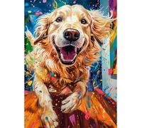 Puzzle 700 pièces Labrador Heureux Puzzles pour Adultes Jeux d'activités Familiales,Puzzle à Faire Soi-même pour Décoration Murale de la Maison