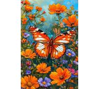 Puzzle 700 Pieces Papillon Jaune, Jeux éducatif Défi Jouets Puzzles Classiques, Parfaitement Emboîtable Lettres au Dos, pour Vous Faciliter Le Travail pour Hommes Femmes Plus âgés 52 x 38 cm