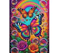 Puzzle 700 Pièces pour Adultes, Monde des Papillons Fantastique Puzzle Adulte 700 pièces, Jeu de Création et Logique, Activité Détente, Idée Cadeau Adulte Décoration Intérieure