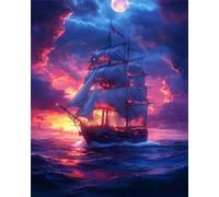 Puzzle 700 Pièces pour Adultes, Navire Mer du crépuscule Puzzle Adulte 700 pièces, Jeu de Création et Logique, Activité Détente, Idée Cadeau Adulte Décoration Intérieure