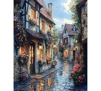 Puzzle 700 pièces Rues de la Ville par Temps de Pluie Puzzles pour Adultes Jeux d'activités Familiales,Puzzle à Faire Soi-même pour Décoration Murale de la Maison
