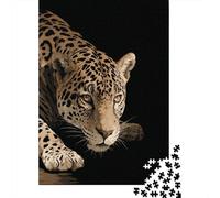 Puzzle 70x50cm/1000pcs pour Adultes Léopard Crawling on The Ground,pour Femmes Et Hommes,Planche en Bois,Verrouillage De Précision