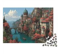 Puzzle 70x50cm/1000pcs pour Adultes Les vastes Jardins Suspendus du Mont Lunenburg au Canada,pour Femmes Et Hommes,Planche en Bois,Verrouillage De Précision