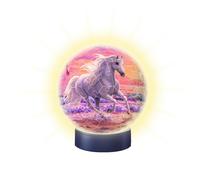 Puzzle 72 Pièces Puzzle Ball 3d Avec Led - Cheval Sur La Plage