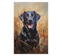Puzzle 75x50cm/1000pcs Black Labrador Retrieve Puzzles pour Adultes, Jeux De Famille, Assemblage De Motifs, Idéal comme Cadeau pour Toute La Famille 75x50cm/1000pcs