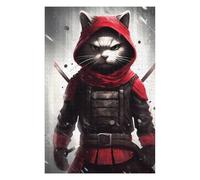 Puzzle 75x50cm/1000pcs Cat Ninja Puzzles pour Adultes, Jeux De Famille, Assemblage De Motifs, Idéal comme Cadeau pour Toute La Famille 75x50cm/1000pcs