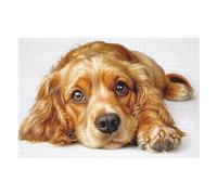 Puzzle 75x50cm/1000pcs English Cocker Spaniel Puzzles pour Adolescents : Jeux Pratiques D'analyse Et De Logique, Parfaits comme Cadeaux pour Toute La Famille 75x50cm/1000pcs