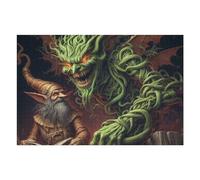 Puzzle 75x50cm/1000pcs Fantasy Demon Vs Wizard Battle Puzzles pour Adolescents : Jeux Pratiques D'analyse Et De Logique, Parfaits comme Cadeaux pour Toute La Famille 75x50cm/1000pcs