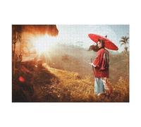 Puzzle 75x50cm/1000pcs Japan Samurai Girl Nature Puzzles pour Adolescents : Jeux Pratiques D'analyse Et De Logique, Parfaits comme Cadeaux pour Toute La Famille 75x50cm/1000pcs