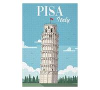 Puzzle 75x50cm/1000pcs Leaning Tower of Pisa Puzzle pour Adultes, Jouet, Décoration Murale, Passe-Temps, Cadeau d'anniversaire Original 75x50cm/1000pcs