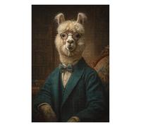 Puzzle 75x50cm/1000pcs Llama in Gentleman's Suit Puzzles pour Adolescents : Jeux Pratiques D'analyse Et De Logique, Parfaits comme Cadeaux pour Toute La Famille 75x50cm/1000pcs
