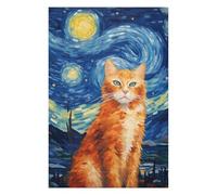 Puzzle 75x50cm/1000pcs Orange Tabby Cat Puzzles pour Adultes, Jeux De Famille, Assemblage De Motifs, Idéal comme Cadeau pour Toute La Famille 75x50cm/1000pcs