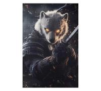 Puzzle 75x50cm/1000pcs Polar Bear Warrior Samurai Animal Puzzles pour Adultes, Jouets, Décoration Murale, Cadeaux pour Femmes, Cadeaux Uniques pour Un Anniversaire Et Noël 75x50cm/1000pcs
