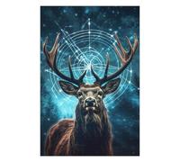 Puzzle 75x50cm/1000pcs pour Adolescentes Enchanted Forest Stag -4 Jeux De Puzzle Relaxants, Amusants Et Humoristiques, Difficiles Et Stimulants 75x50cm/1000pcs