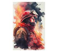 Puzzle 75x50cm/1000pcs pour Adolescentes Firefighter Watercolors Puzzles pour Adolescentes - Jeux Relaxants pour Toute La Famille - Anniversaire, Noël 75x50cm/1000pcs