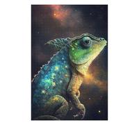 Puzzle 75x50cm/1000pcs pour Adolescentes Galactic Lizard Art Print-21 Puzzles pour Adultes Jeu Manuel Cadeaux pour Femmes pour Anniversaire, Noël 75x50cm/1000pcs