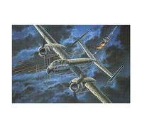 Puzzle 75x50cm/1000pcs pour Adolescentes Heinkel He219 Night Duel Puzzles pour Adultes Jeu Manuel Cadeaux pour Femmes pour Anniversaire, Noël 75x50cm/1000pcs