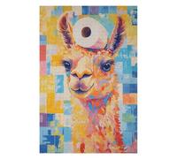 Puzzle 75x50cm/1000pcs pour Adolescentes Llama with Toilet Paper Puzzles pour Adolescentes - Jeux Relaxants pour Toute La Famille - Anniversaire, Noël 75x50cm/1000pcs