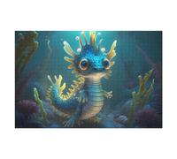 Puzzle 75x50cm/1000pcs pour Adolescentes Oceanic Fantasy Creature Jeux De Puzzle Relaxants, Amusants Et Humoristiques, Difficiles Et Stimulants 75x50cm/1000pcs