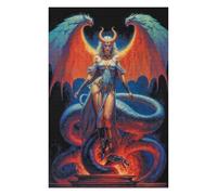 Puzzle 75x50cm/1000pcs pour Adolescentes Queen Lilith with Serpent Puzzles pour Adolescentes - Jeux Relaxants pour Toute La Famille - Anniversaire, Noël 75x50cm/1000pcs