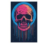 Puzzle 75x50cm/1000pcs pour Adolescentes Skull Retro Halloween Puzzles pour Adolescentes - Jeux Relaxants pour Toute La Famille - Anniversaire, Noël 75x50cm/1000pcs