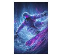 Puzzle 75x50cm/1000pcs pour Adolescentes Snowboarder in Neon Gear -1 Puzzles pour Adultes Jeu Manuel Cadeaux pour Femmes pour Anniversaire, Noël 75x50cm/1000pcs