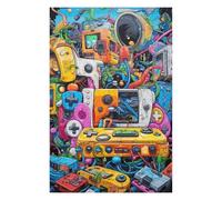 Puzzle 75x50cm/1000pcs pour Adolescentes Vibrant Gaming Device Collage Jeux De Puzzle Relaxants, Amusants Et Humoristiques, Difficiles Et Stimulants 75x50cm/1000pcs