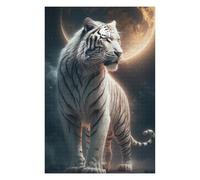 Puzzle 75x50cm/1000pcs pour Adolescentes White Tiger Moonlit Majesty -1 Jeux De Puzzle Relaxants, Amusants Et Humoristiques, Difficiles Et Stimulants 75x50cm/1000pcs
