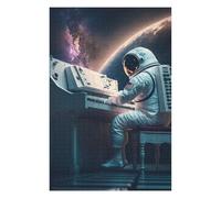 Puzzle 75x50cm/1000pcs pour Adolescents Astronaut Playing Piano in Space -1 Puzzles pour Adolescents Jouets Anti-Stress Une Œuvre d'art pour Un Anniversaire, Noël 75x50cm/1000pcs