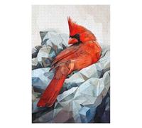 Puzzle 75x50cm/1000pcs pour Adolescents Cardinal Bird Watercolor Art Puzzles pour Adultes Jeu Manuel Cadeau d'anniversaire Idéal pour Toute La Famille 75x50cm/1000pcs