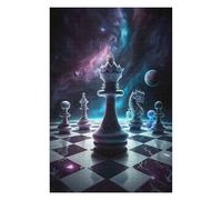 Puzzle 75x50cm/1000pcs pour Adolescents Chess Queen of Universe Puzzles pour Adultes Jeu Manuel Décoration Murale Interaction Parent-Enfant 75x50cm/1000pcs